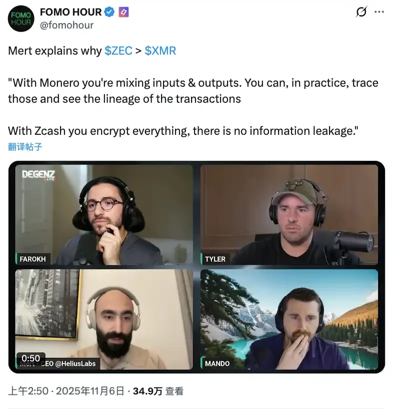 加密朋克隐私追求：ZEC三个月暴涨20倍，隐私币板块强势回归