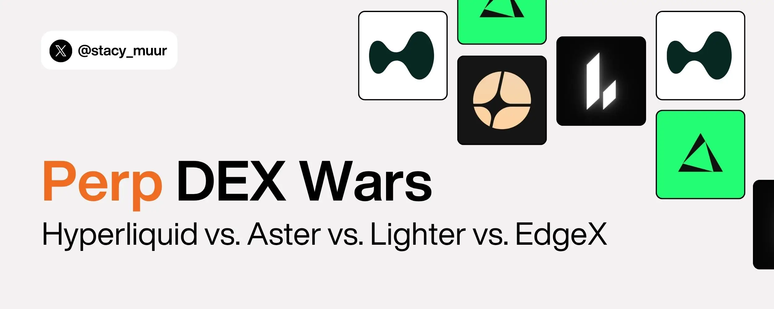 Perp DEX 之战：四大巨头现状分析，Hyperliquid、Aster、Lighter 与 EdgeX 谁主沉浮？