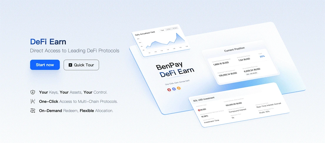 DeFi生态成熟，BenPay DeFi Earn上线后又新增4个赚币标的