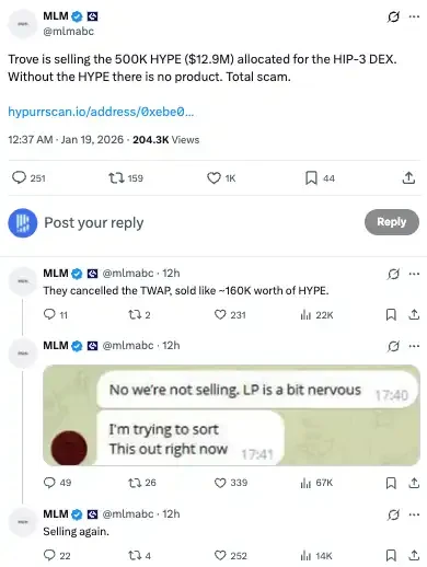 Trove闹剧：收藏品Perp DEX十天掏空投资者，上演内幕交易戏码