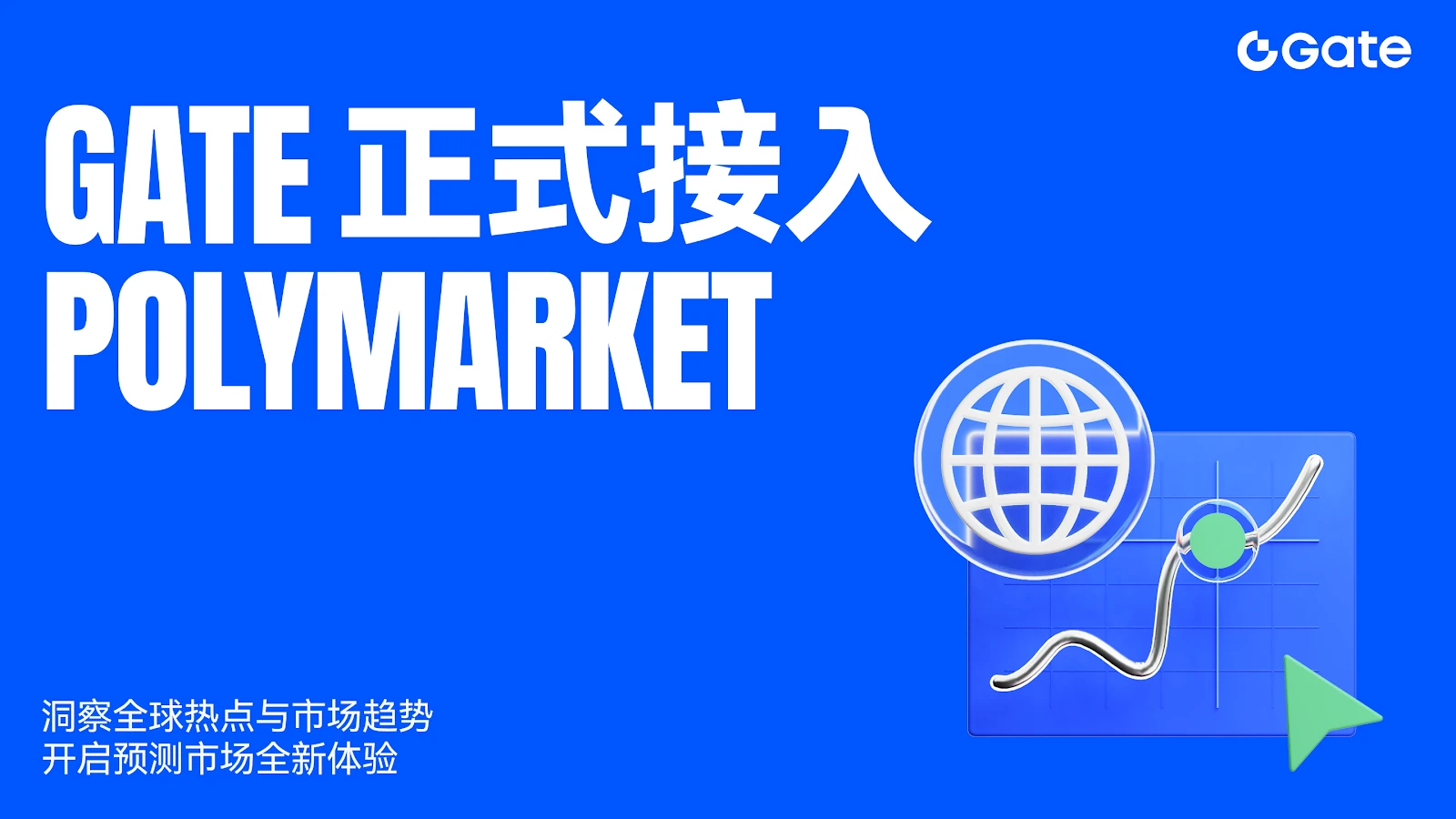 Gate加密资产平台接入Polymarket，开启预测交易新体验