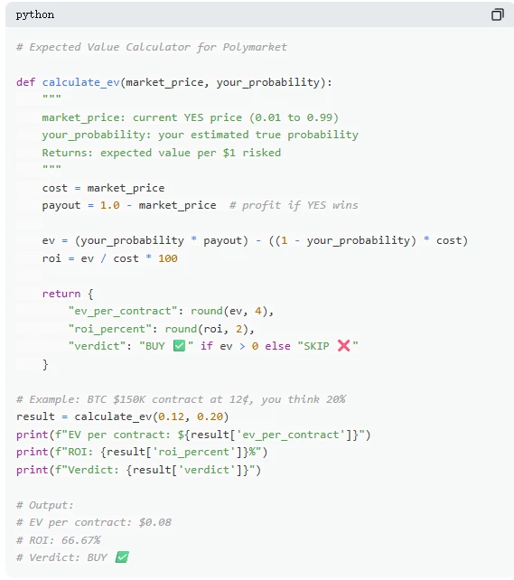Polymarket交易秘诀：5个数学公式让13%的人赚钱