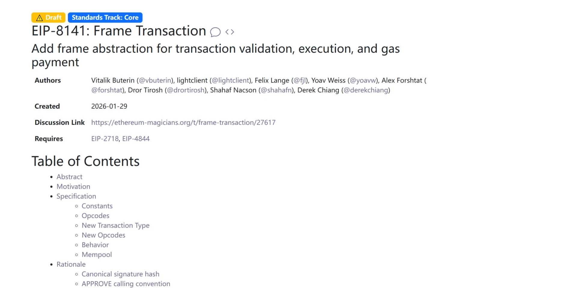 以太坊新提案EIP-8141能防量子攻击？值得关注