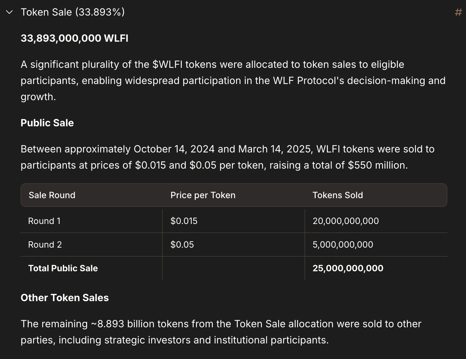 WLFI代币解锁提案引发关注，早期支持者份额将变动