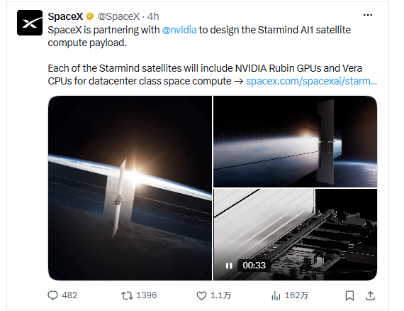 马斯克重磅宣布：SpaceX AI服务将全面采用英伟达系统